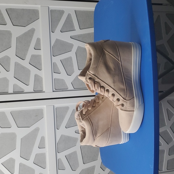 Women's Pink High-Top Sneakers - Picture 4 of 6